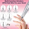 Electric Nail Drill Professional: 45000RPM Rechargeable Nail File with Bits