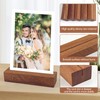 YIMETOP Pack of 10 Ebony Card Holders Wood Stable Place