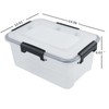 Sosody 6-Pack 12 Quart Clear Storage Latching Box, Plastic Latch