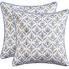 MIULEE Floral Cotton Throw Pillow Covers 18x18 Set of 2,
