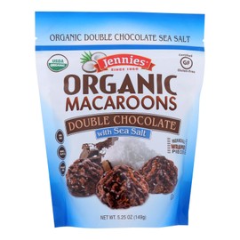Jennies Organic Macaroons Double Chocolate with Sea Salt, Gluten Free, Non-GMO, Peanut Free, 5.25 Ounce (Pack of 6)