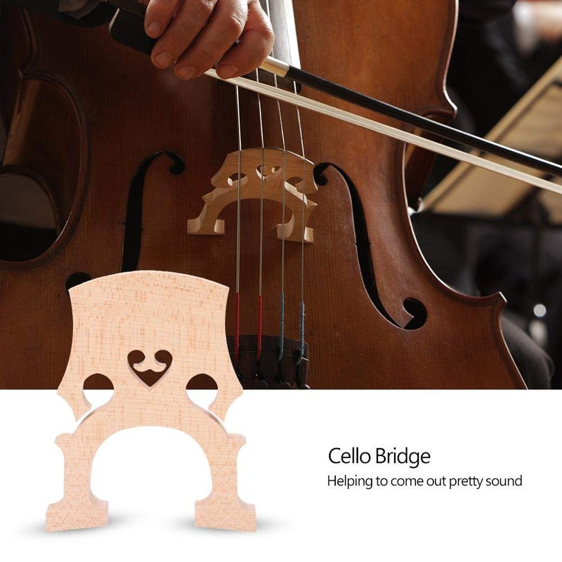 4/4 Cello Bridge Maple Professional Cello Bridge Autoajustable Fitted Bridge