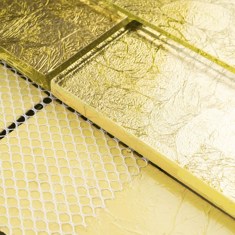 TGKG-01 Gold 2x4 Glass Mosaic Tile Sheet Subway Tile -Kitchen