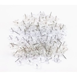 yueton 100pcs Clear Star Push Pins Thumb Tacks Drawing Pins for School, Home, Office Use