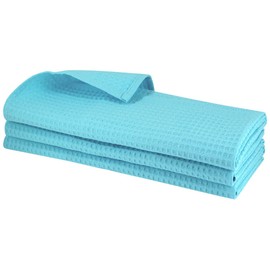 3x Geschirrtuch aus 100% Baumwolle Waffel-Piqué in türkis/Küchentuch/Putztuch
