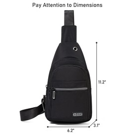 Small Sling Backpack Crossbody Sling Bag for Men Women, Cross Body Bag Fanny Pack for Outdoors Hiking Traveling