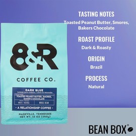 Dark Blue Brazil - Roasted by 8th & Roast Coffee Co. - Freshly Ground Coffee - 12 Ounce Bag