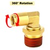 ZYINING 2PCS Brass Air Fittings Elbow, 1/4" Tube OD x