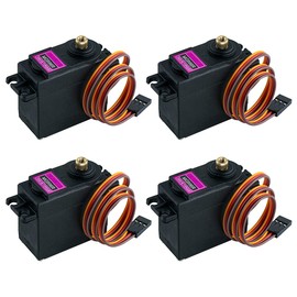 Hosyond 4Pack MG996R 55g Digital RC Servo Motors High Torque Metal Gear Servo for RC Car Robot Boat Helicopter