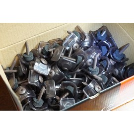 Corrugated Sheet Screws 5 x 35 for Wooden Bases [100 Pieces for 32 Waves] Used for Polycara/Galva Corrugated Sheets (Bronze)