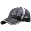 BuzzxSelection CAP001 Air Mesh UV Protection Running Cap, Unisex, grey
