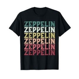 Retro Zeppelin 70s Dirigible Blimp Airship Zepelin Zepplin T-Shirt