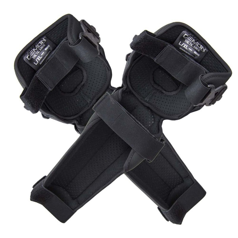 Demon Tactic Knee, Shin and Elbow Guards |BMX|Mountain Bike|Motorcycle (Black,