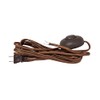 B&P Lamp® Brown Rayon Covered Parallel Cord Set with Foot
