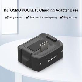 PULUZ USB-C/Type-C Dock Desktop Charging Station for DJI OSMO Pocket 3 - Aluminum Alloy Mount for Camera Tripod Base
