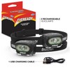 Rechargeable LED Headlamps by Eveready (2-Pack), IPX4 Water Resistant Head