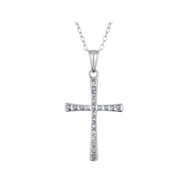 Sterling Silver Cross Pendant Necklace with Chain