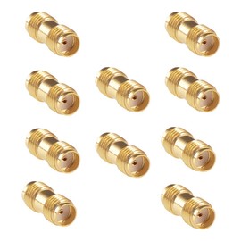 RFaha 10pcs Antenna Adapter SMA Female to SMA Female Connector SMA Coupler Barrel Adapter Converter for Antenna Radio(F10-10)