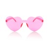 FEISEDY 2 Pack Rimless Heart Shaped Sunglasses Party Glasses Disco
