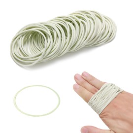 Rubber Bands White Rubber Elastic Bands 200PcsThick Natural Rubber Bands Heavy Duty Strong Elastic Bands for Tie Dye, Hair Home, Pens, Crab,Catapults, Bills, Bank Paper, Office Supplies(38mm)