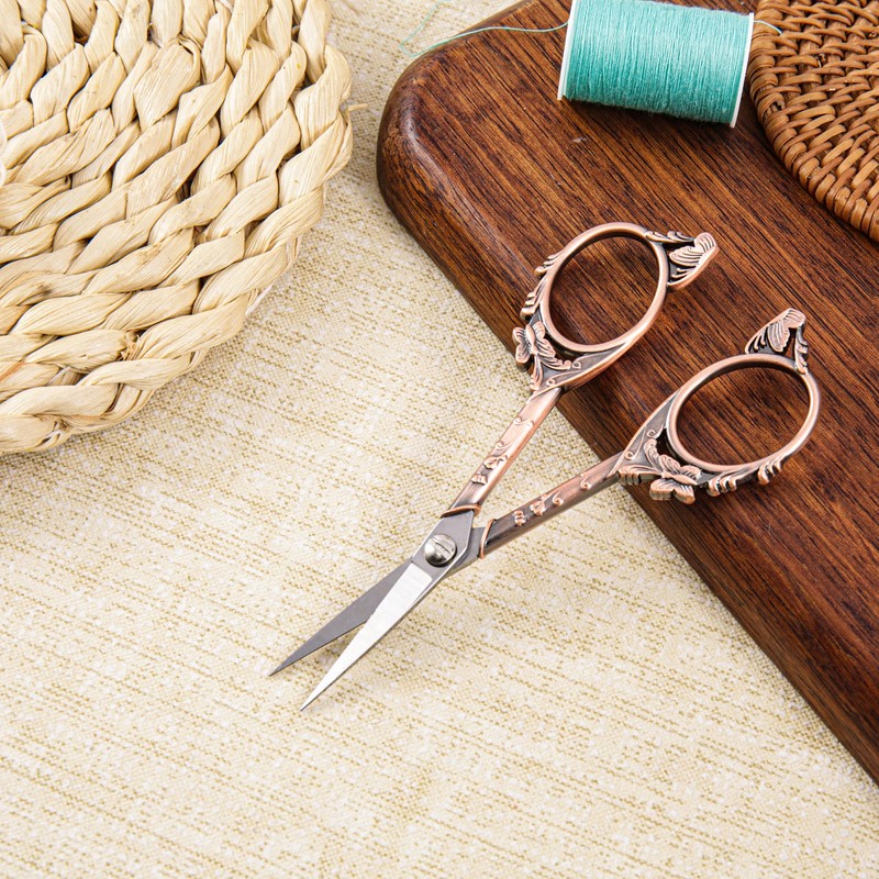 Small Craft Scissors with Cover, Comfortable Handles With Beautiful Butterfly