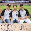CONEHOY 12 Pcs Baseball Beaded Necklace 18 in Bling Collection