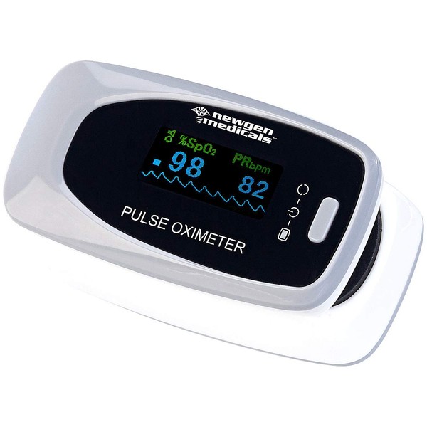 newgen medicals Oxygen meter: Medical finger pulse oximeter with LCD colour display, high accuracy (oxygen meter finger).
