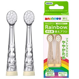 BabySmile Replacement Brush Heads (Made in Japan) for Kids Sonic Electric Toothbrush, 2 Counts (Soft, for Ages 2-12 Years)