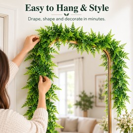 Artificial Hanging Fern Vine for Home & Garden Decor – 170–175cm Faux Greenery Plant for Walls, Rooms & Outdoor Spaces