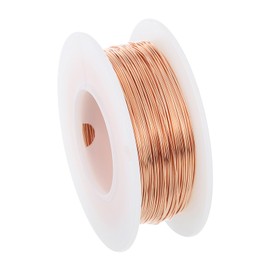 PATIKIL 164 Feet 99.9% Solid Bare Copper Wire, 25 Gauge Pure Copper Wire 0.45mm Soft Beading Wire Metal Plant Stem Ties for Jewelry Craft (50m)