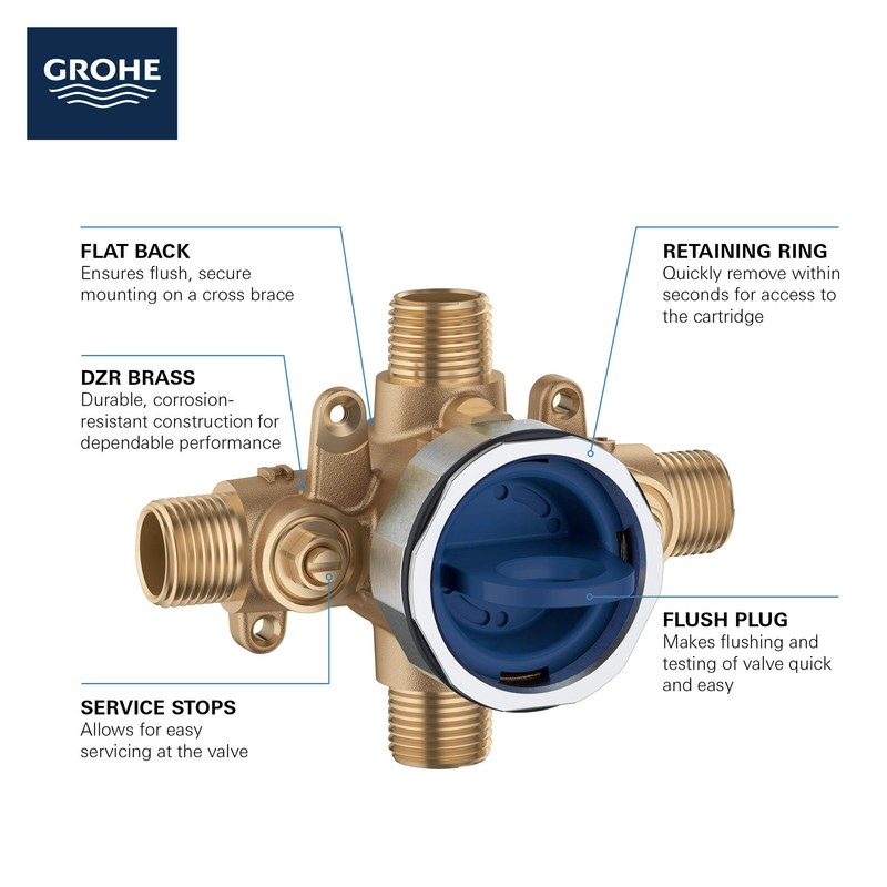 GROHE 35110000 GrohSafe 3.0 Pressure Balance Rough-In Valve
