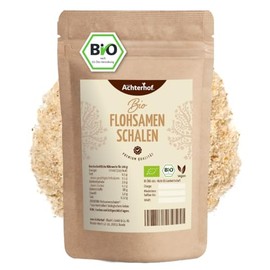 Organic psyllium husks, 1000 g, coarsely ground, rich in fibre, the Ayurvedic all-rounder, for baking and cooking, from controlled organic cultivation, Achterhof