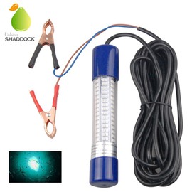 LED Underwater Fishing Light Squid Shrimp Light 12V-24V 8W 1000 Lumens Submersible Fish Light for Dock Super Bright Crappie Light Bait Light Boat Decorative Light with 6.6yd Cord for Night Fishing