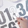 3 inch Reflective Mailbox Numbers for Outside, 6 Sheets 0-9