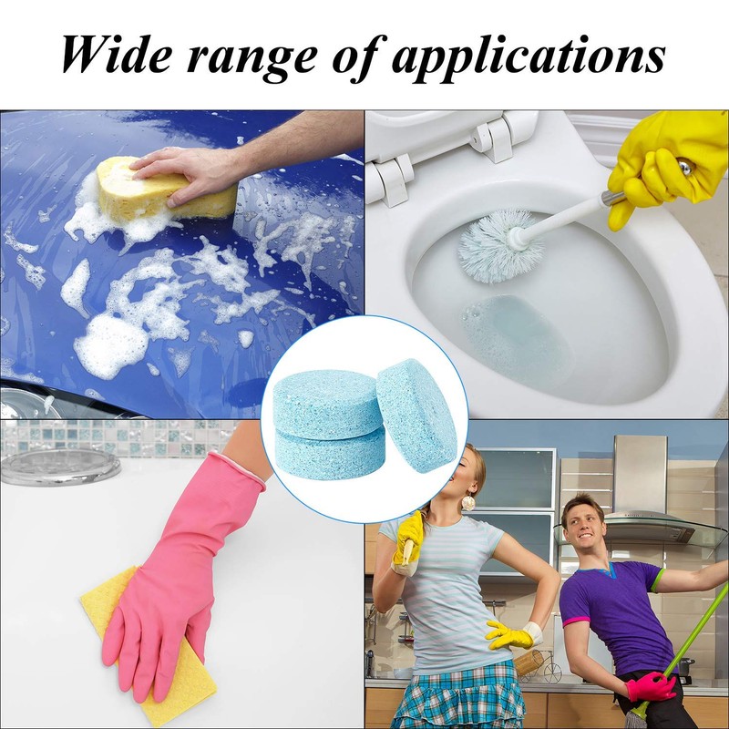 Boao 100 Pcs Car Windshield Washer Tablets Cleaning Washer Fluid