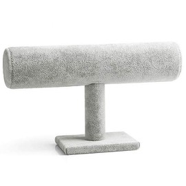 Anberotta AT54 Watch Bracelet Display Stand Velour Jewelry Bangle Display 1-Tier 3-Tier Stand (1-Tier (Gray))