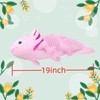 FRANKIEZHOU Realistic Axolotl Stuffed Animal-Pink 19”, Axolotl Plush Toy, Valentine