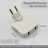 3-Stars 4000W (Higher Power) 4 Sockets - 2 USB Charging
