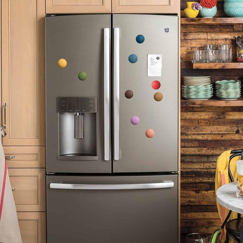 18 Fridge Magnets, Colourful Magnets for Fridge and Magnetic Board,