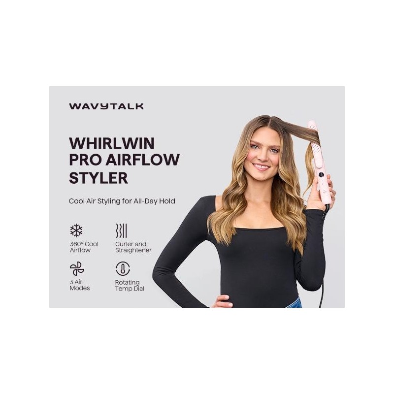 Wavytalk Whirlwind 2-in-1 Hair Styler – 360° Airflow Curler &