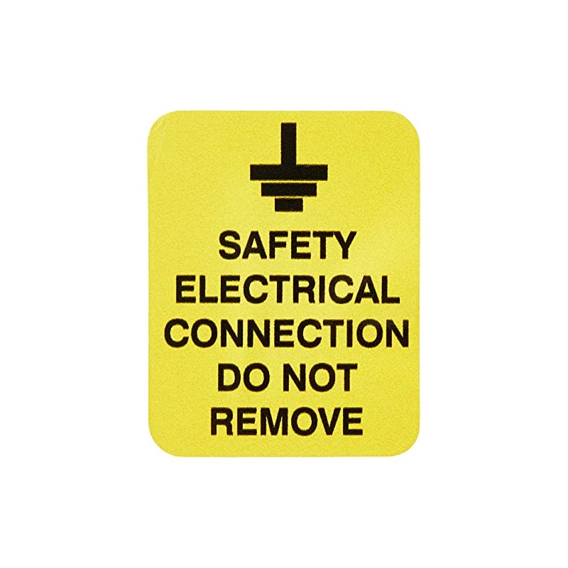 Caledonia Signs 59816 Safety Electrical Connection Do Not Remove Label,