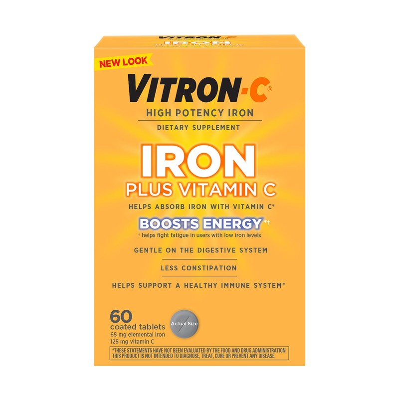 Vitron-C Iron Supplement, Immunity Support Iron Supplements with Vitamin C,