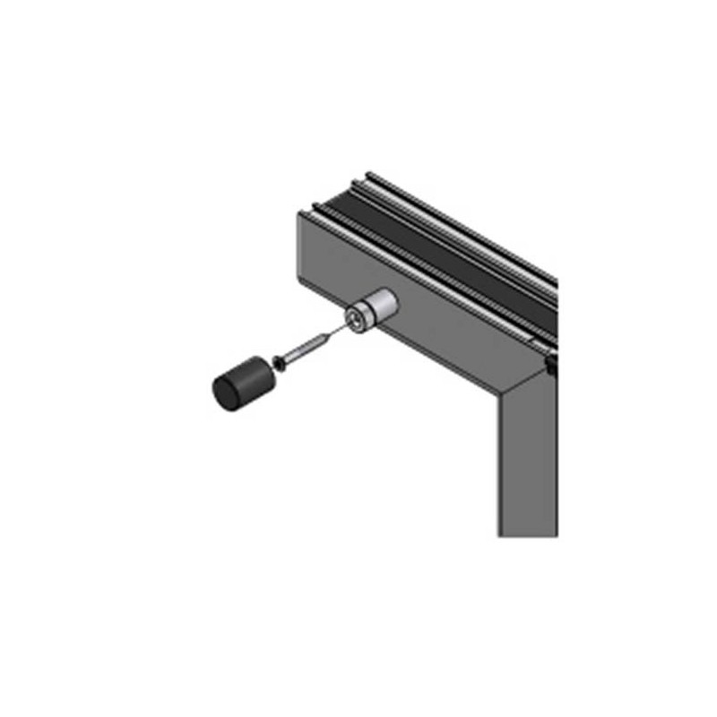 Bifold Door Magnet/Catch 65mm Black