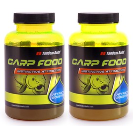 Tandem Baits 2 x Carp Food Attract Booster Mix No.3, Fish Attractors Carp Fishing Without Effort, Big Fish Bait, Carp Accessories for Professionals & Hobby Anglers 300 ml