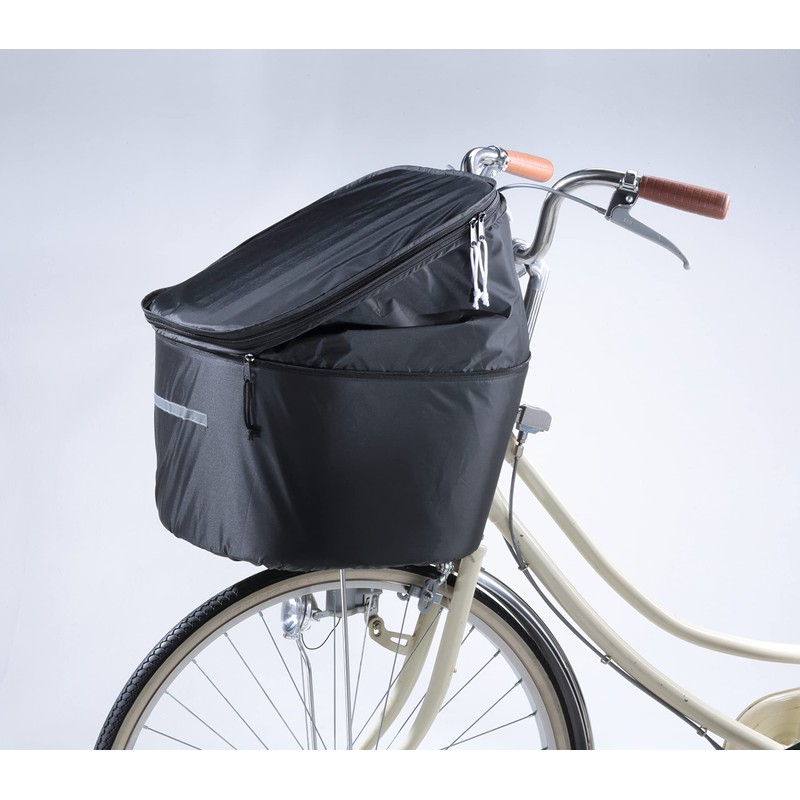 Kawasumi Seisakusyo KWF-110BK D-Shaped 2-Tier Front Basket Cover, All Black