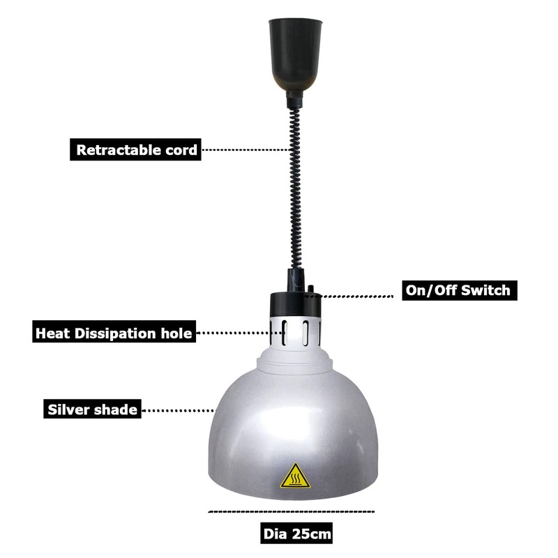 Hanging Food Heat Lamps Ceiling Food Warmer with Infrared Bulb