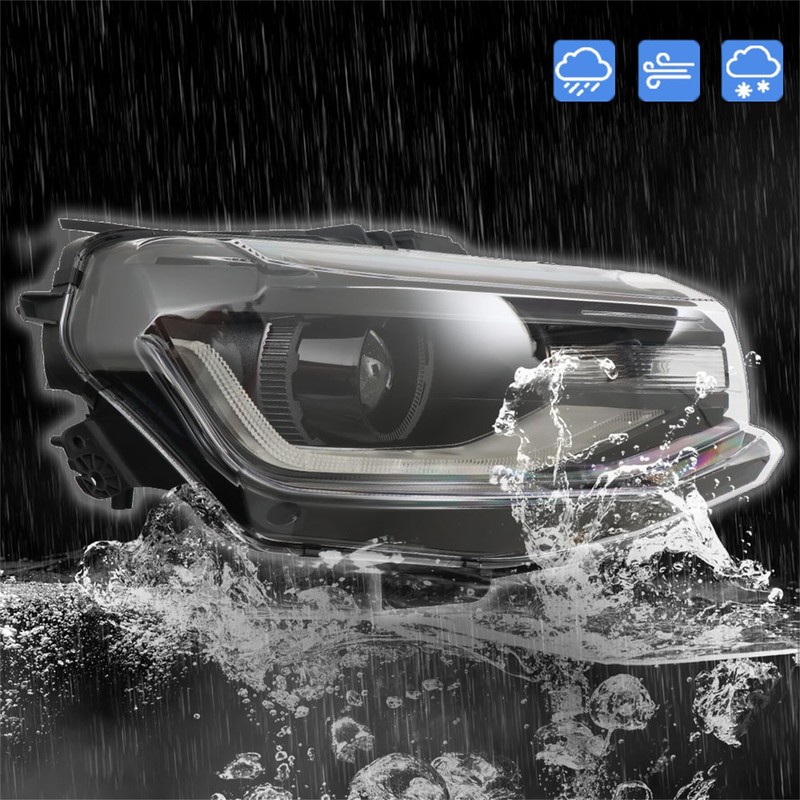 munirater Headlight Assembly Replacement for 2016-2022 Camaro Right Headlamp HID/Xenon