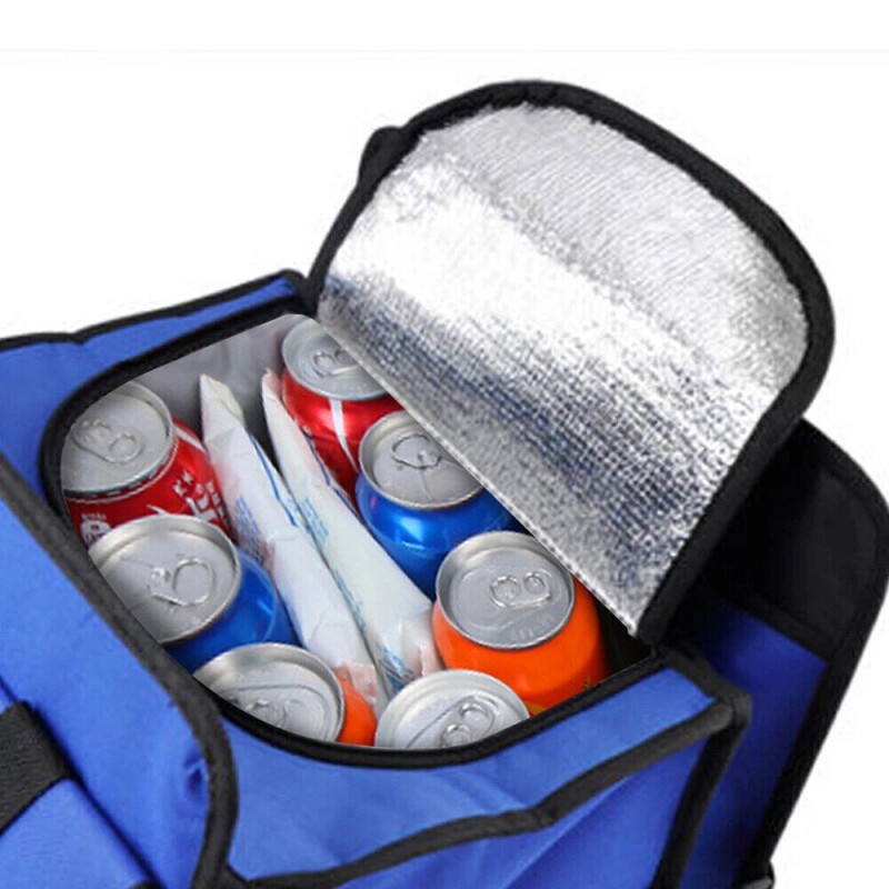 Blue,Rear Trunk Organizer Storage Box Bin Cooler Bag Collapsible Car