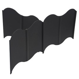 Orgrimmar 20 ft Garden Edging 40PCS Interlocking Landscaping Edging Kit, Plastic No-Dig Pound-in Garden Edge(20' Long x 5.3” Tall) - Black