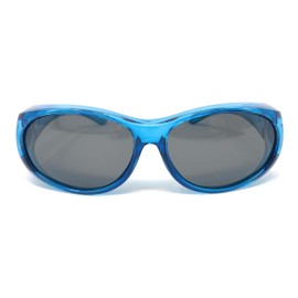 Incredible Bargains The Boca Colorful Womens Polarized Fit Over Sunglasses, Blue